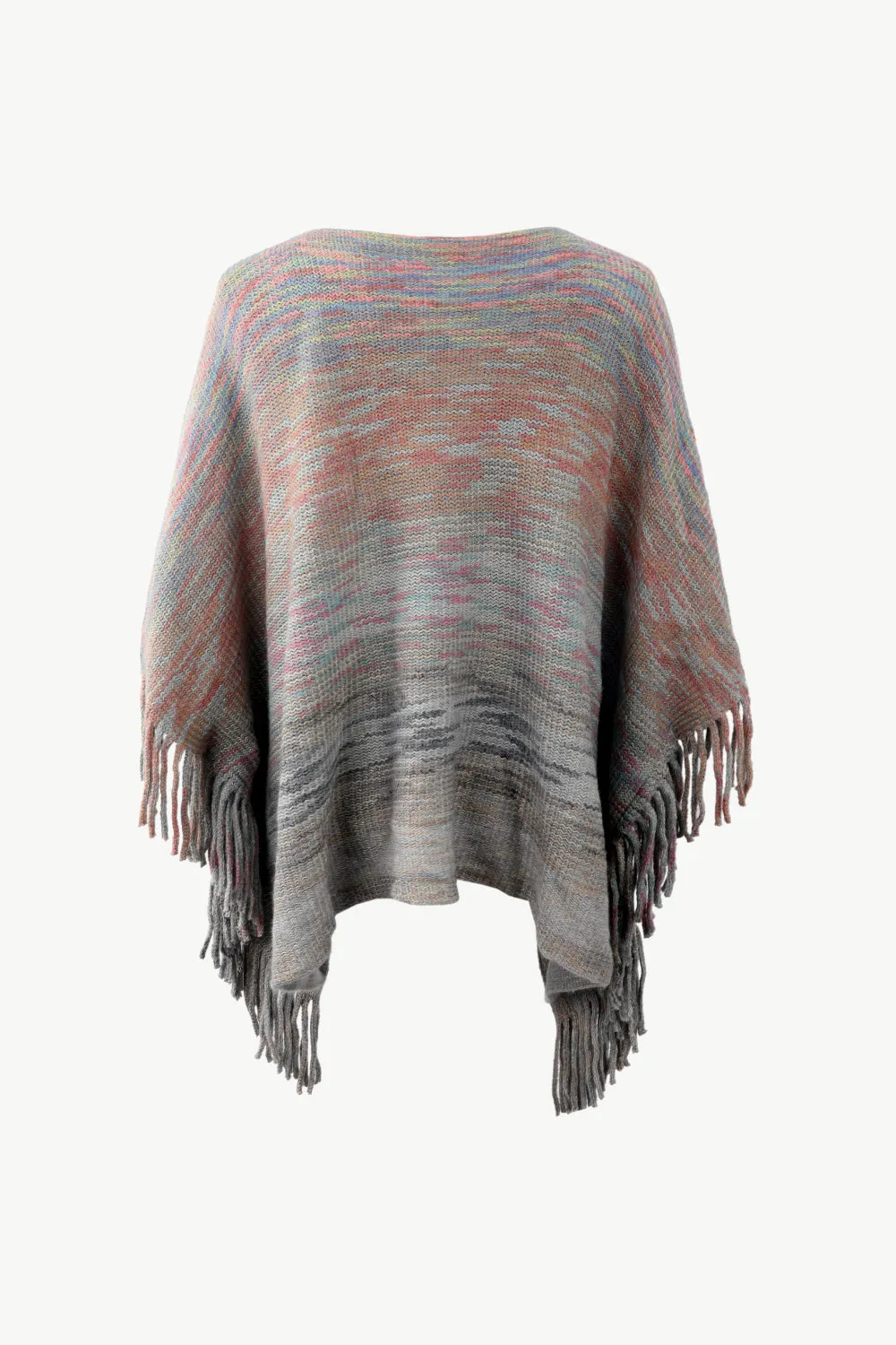 Round Neck Fringe Detail Poncho sold by Charming Charlie product image thumbnail 5