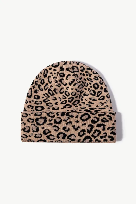 Leopard Pattern Cuffed Beanie sold by Charming Charlie