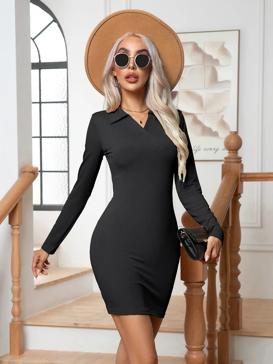 Johnny Collar Long Sleeve Mini Dress sold by Charming Charlie product image thumbnail 4