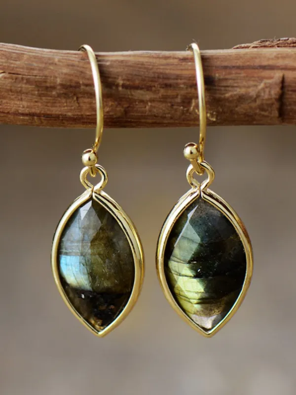 Geometrical Shape Natural Stone Dangle Earrings sold by Charming Charlie