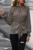 Printed Tie Front Flounce Sleeve Blouse sold by Charming Charlie