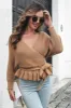 Tie Waist Ruffle Hem Sweater sold by Charming Charlie