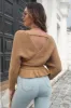 Tie Waist Ruffle Hem Sweater sold by Charming Charlie