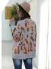 Leopard Mock Neck Dropped Shoulder Sweater sold by Charming Charlie