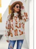 Leopard Mock Neck Dropped Shoulder Sweater sold by Charming Charlie