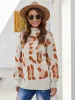 Leopard Mock Neck Dropped Shoulder Sweater sold by Charming Charlie