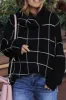 Plaid Turtleneck Drop Shoulder Sweater sold by Charming Charlie