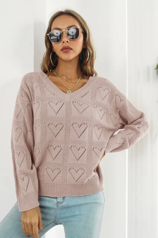 V-Neck Drop Shoulder Sweater sold by Charming Charlie