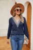 Contrast V-Neck Long Sleeve Top sold by Charming Charlie