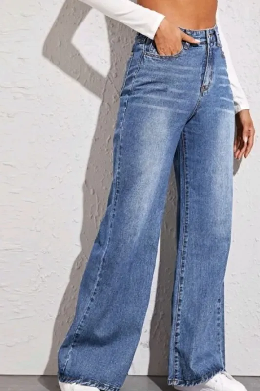 High Waist Wide Leg Jeans sold by Charming Charlie