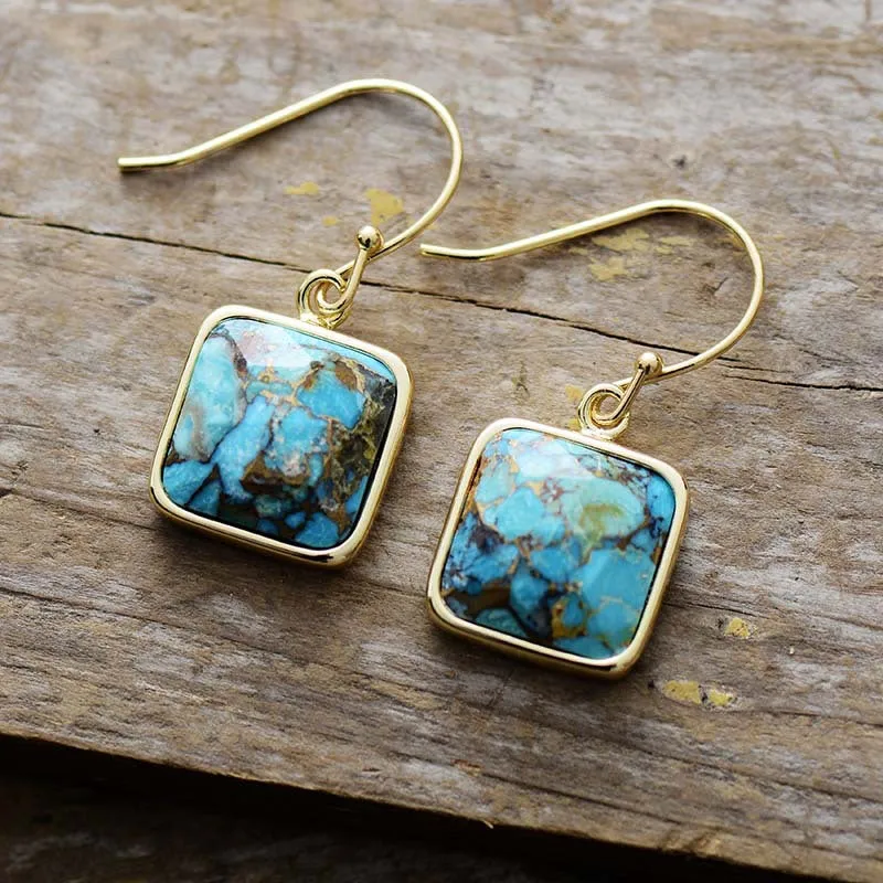 Square Copper Drop Earrings sold by Charming Charlie product image thumbnail 2