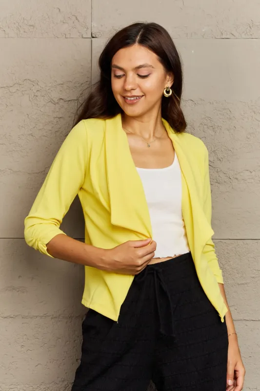 Ninexis Full Size Lapel Collar Long Sleeve Jacket sold by Charming Charlie