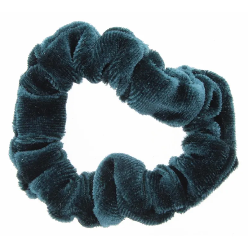 Dark Teal Velvet Small Scrunchie sold by Charming Charlie