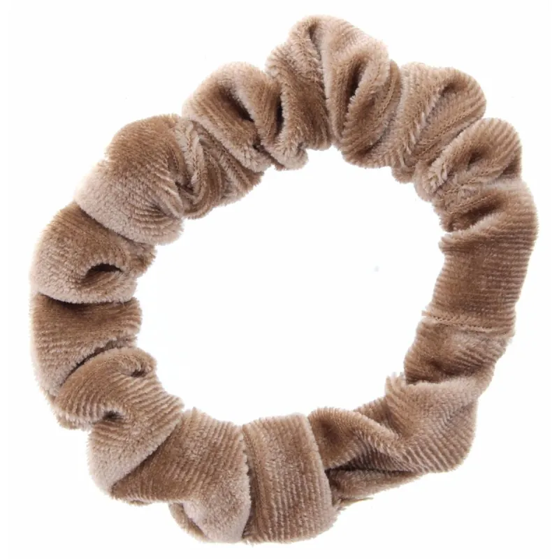 Light Brown Velvet Small Scrunchie sold by Charming Charlie
