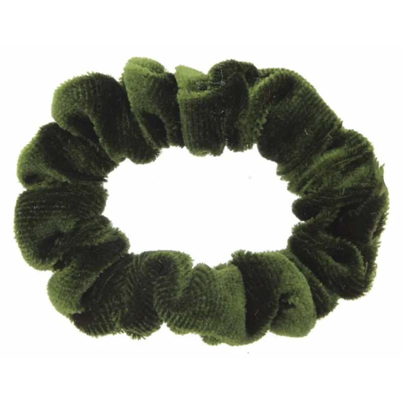 Dark Green Velvet Small Scrunchie sold by Charming Charlie