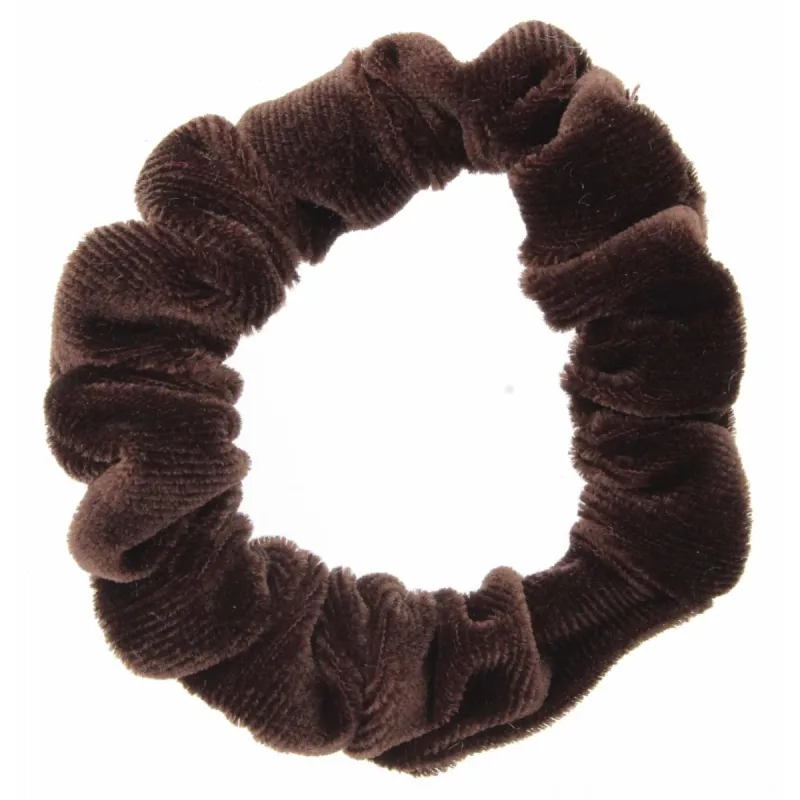 Dark Brown Velvet Small Scrunchie sold by Charming Charlie