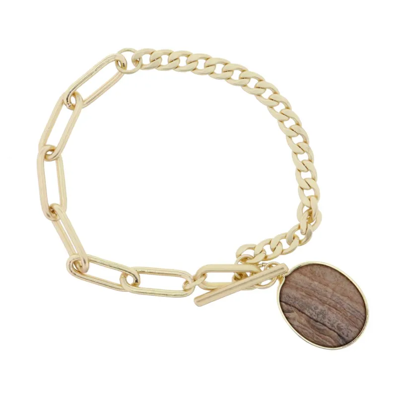 Picture Jasper Pendant Bracelet sold by Charming Charlie