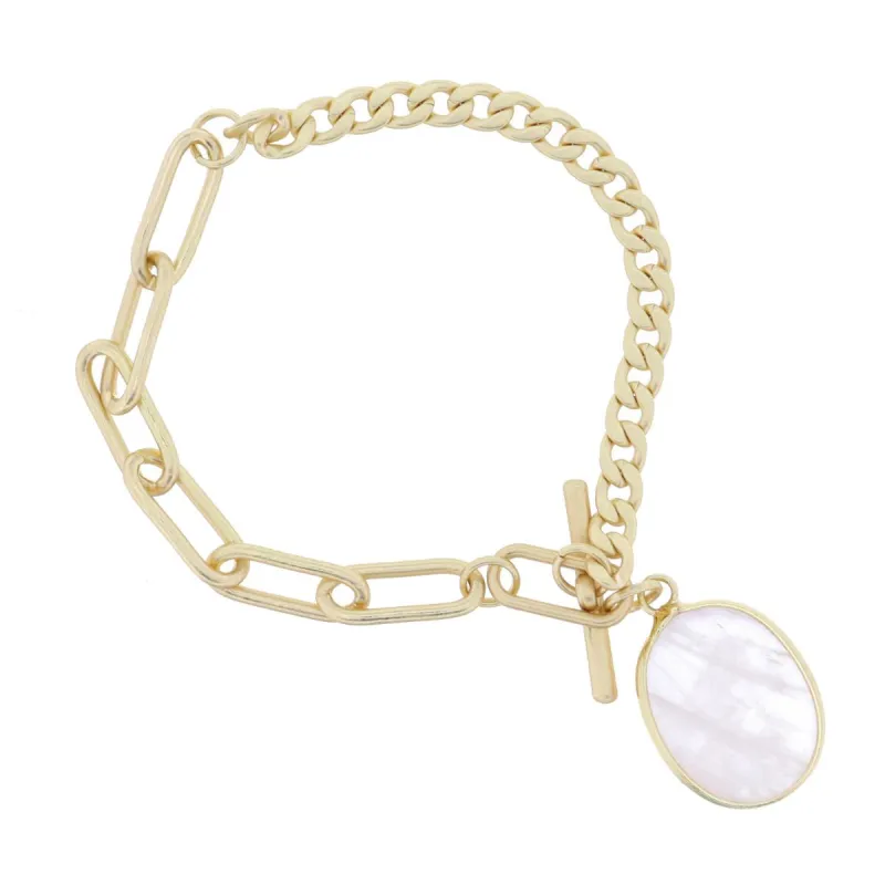 Rose Quartz Pendant Bracelet sold by Charming Charlie