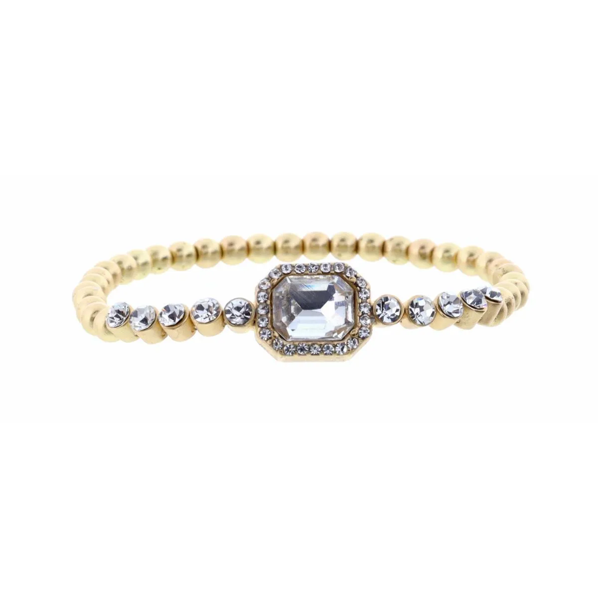 Large Crystal Emerald Cut with Crystal Edge and Circle Crystals Bracelet sold by Charming Charlie