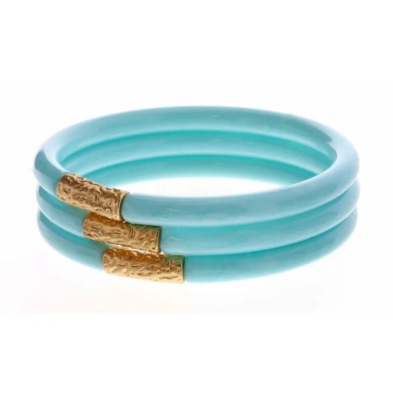 Stack of 3, Mint Bangles with Gold Accent Bracelet sold by Charming Charlie