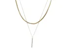 2 Strand, Snake Chain, Chain with Crystal Embellished Silver Bar Necklace sold by Charming Charlie