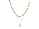 2 Strand, Gold Rope Chain, Gold Cable Chain with Gold Teardrop Necklace sold by Charming Charlie