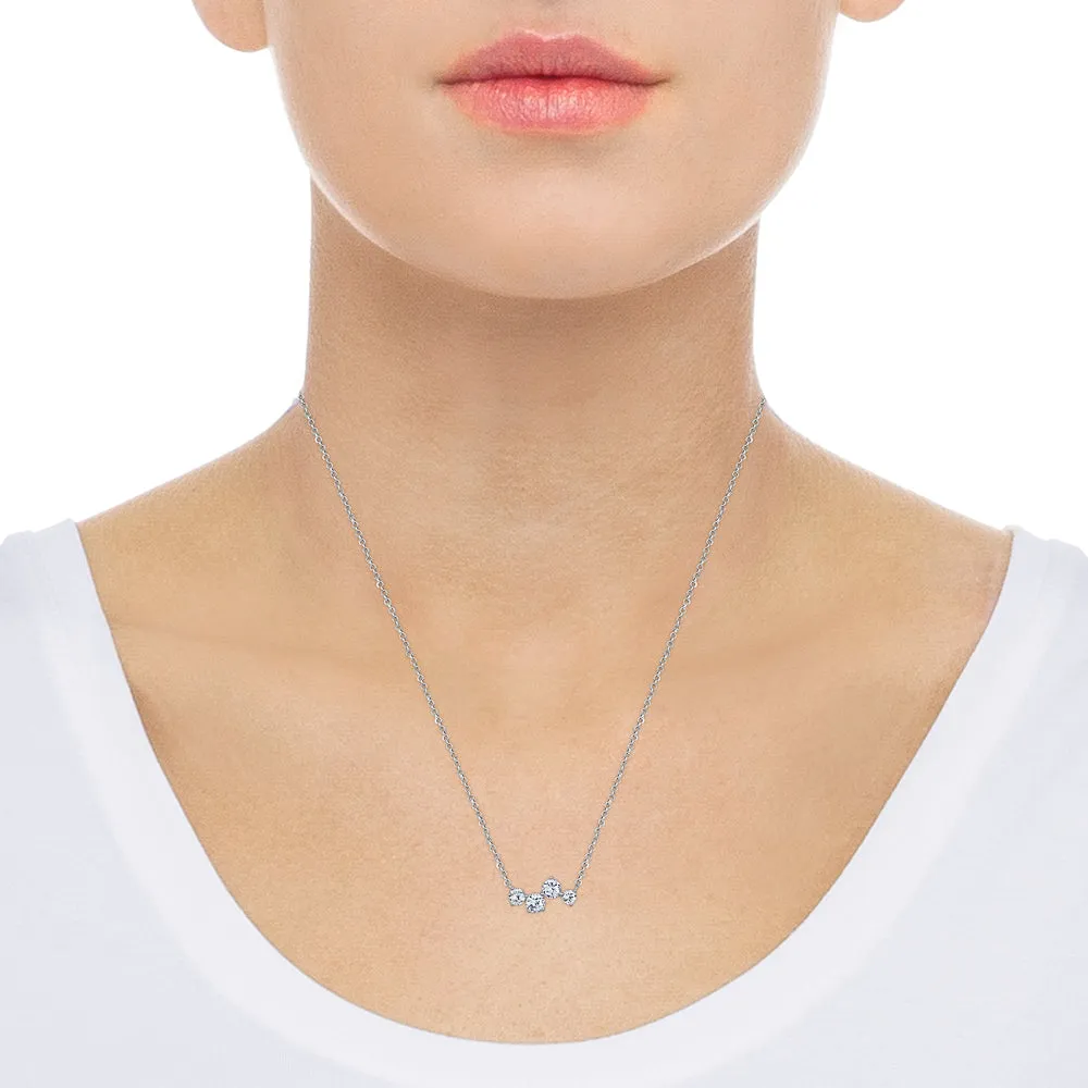 Sterling Silver Zig Zag Cubic Zirconia Necklace sold by Charming Charlie product image thumbnail 2