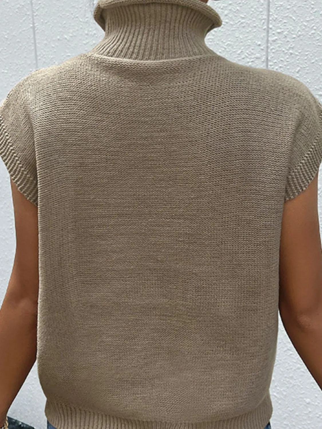 Mixed Knit Turtleneck Sweater Vest sold by Charming Charlie product image thumbnail 2