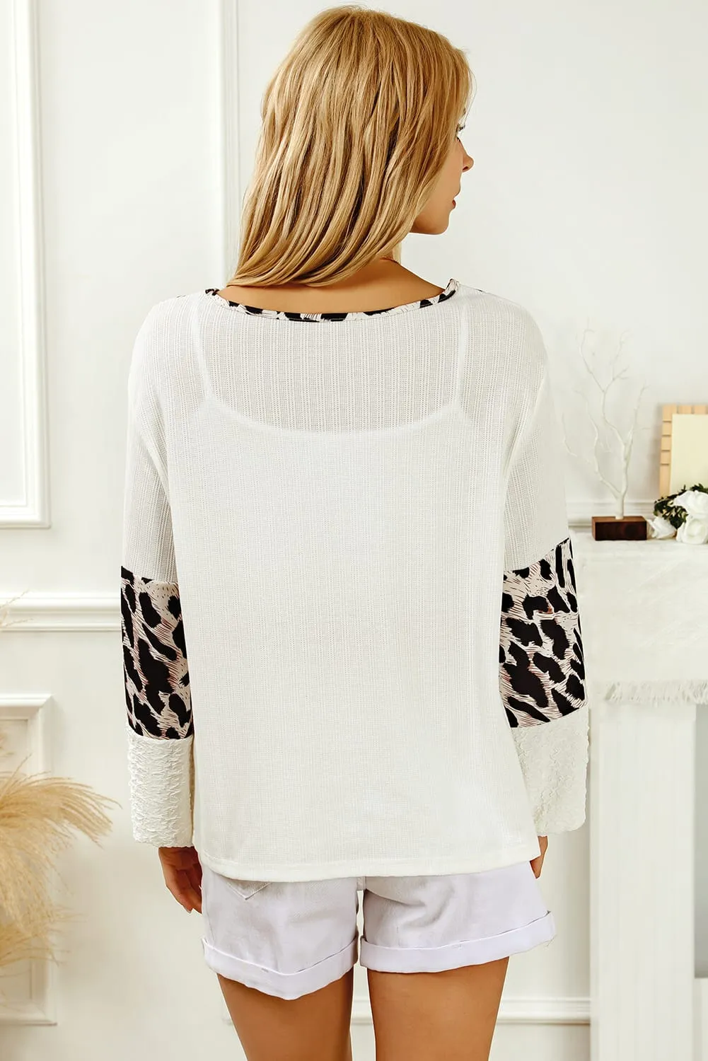Printed Round Neck Long Sleeve Blouse sold by Charming Charlie product image thumbnail 2