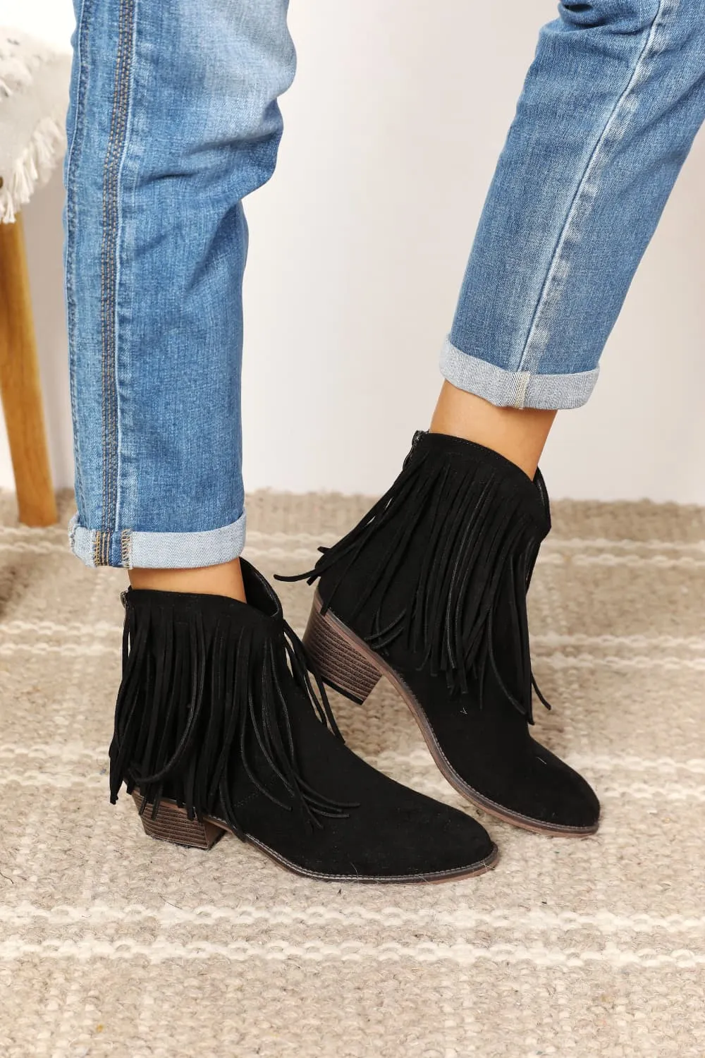 Legend Women's Fringe Cowboy Western Ankle Boots sold by Charming Charlie