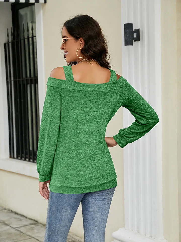 Cold Shoulder Cutout Square Neck Blouse sold by Charming Charlie product image thumbnail 2