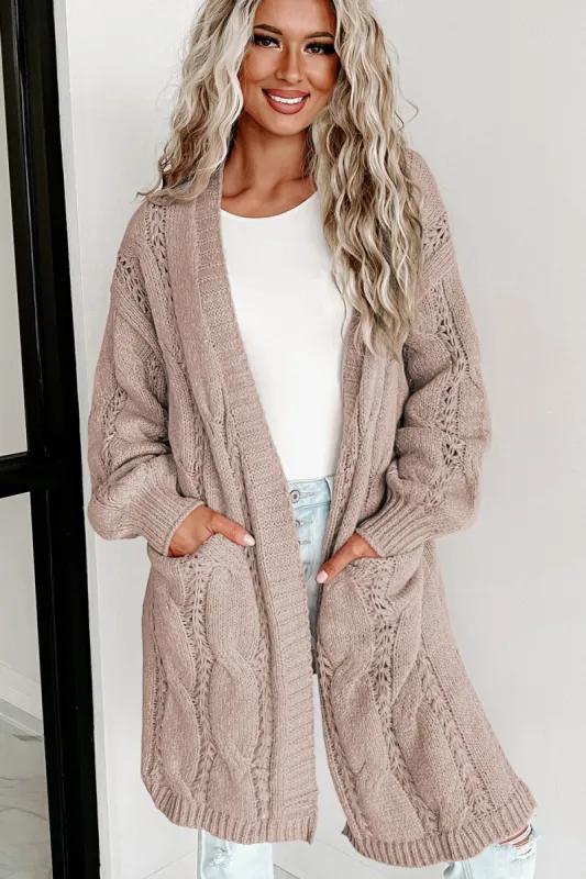 Cable-Knit Dropped Shoulder Cardigan sold by Charming Charlie