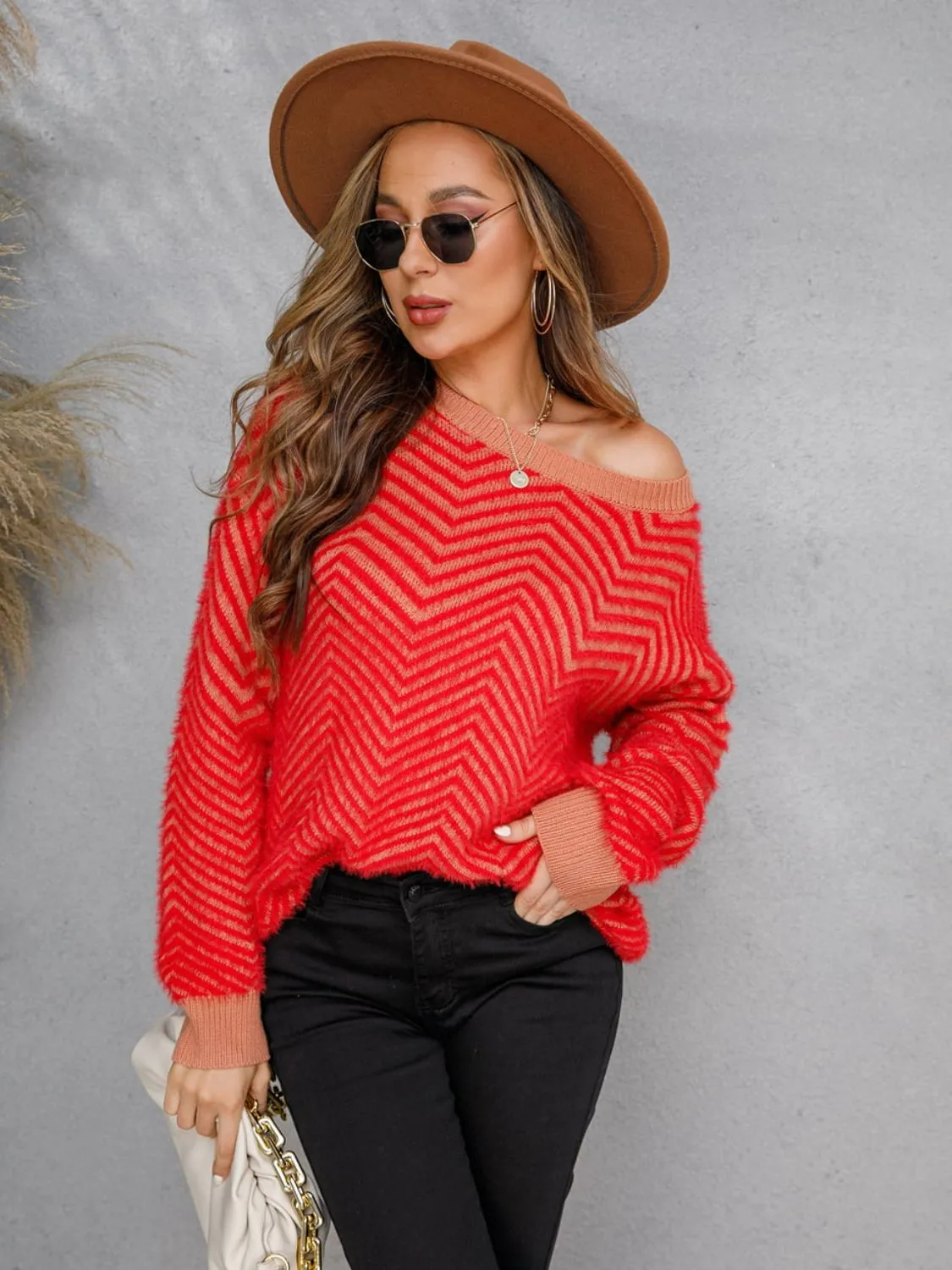 Round Neck Long Sleeve Sweater sold by Charming Charlie product image thumbnail 5
