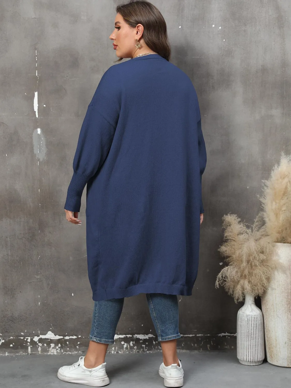 Plus Size Long Sleeve Pocketed Cardigan sold by Charming Charlie product image thumbnail 2
