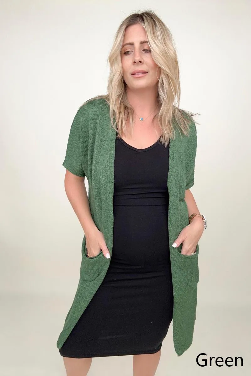 Shorts Sleeve Light Knit Dolman Cardigan sold by Charming Charlie product image thumbnail 2