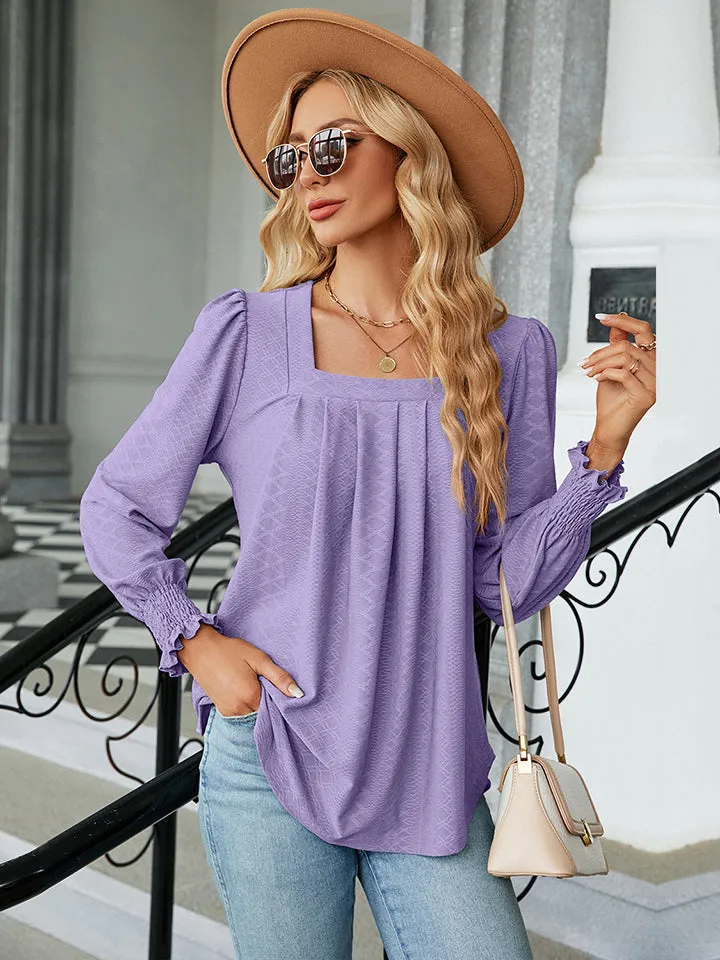Square Neck Puff Sleeve Blouse sold by Charming Charlie