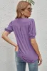 Notched Neck Puff Sleeve Tee sold by Charming Charlie