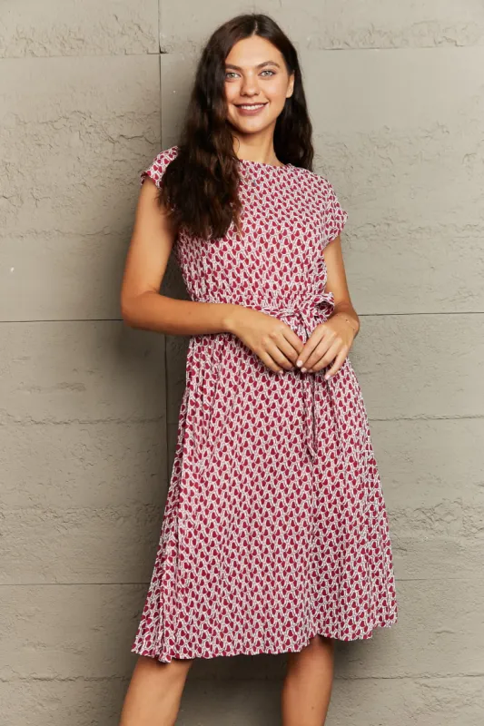 Round Neck Tie Waist Dress sold by Charming Charlie