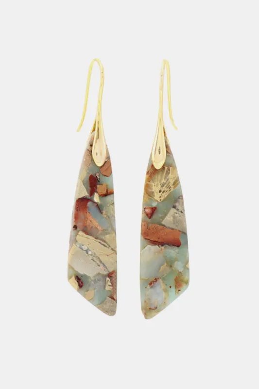 Handmade Natural Stone Dangle Earrings made by Charming Charlie