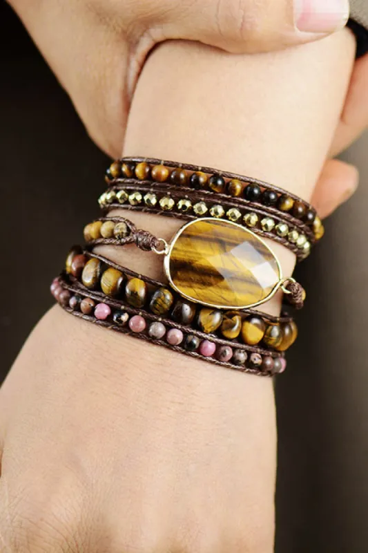 Natural Stone Layered Bracelet sold by Charming Charlie