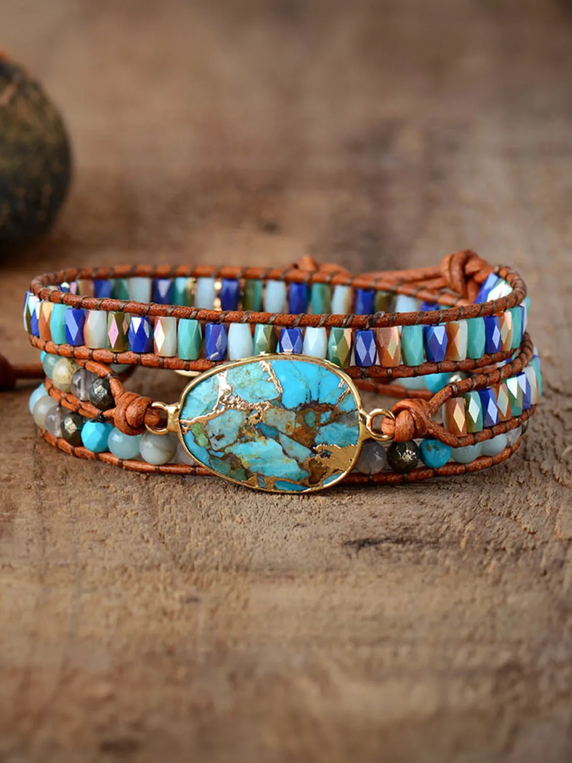 Triple-Layer Natural Stone Bracelet sold by Charming Charlie product image thumbnail 2