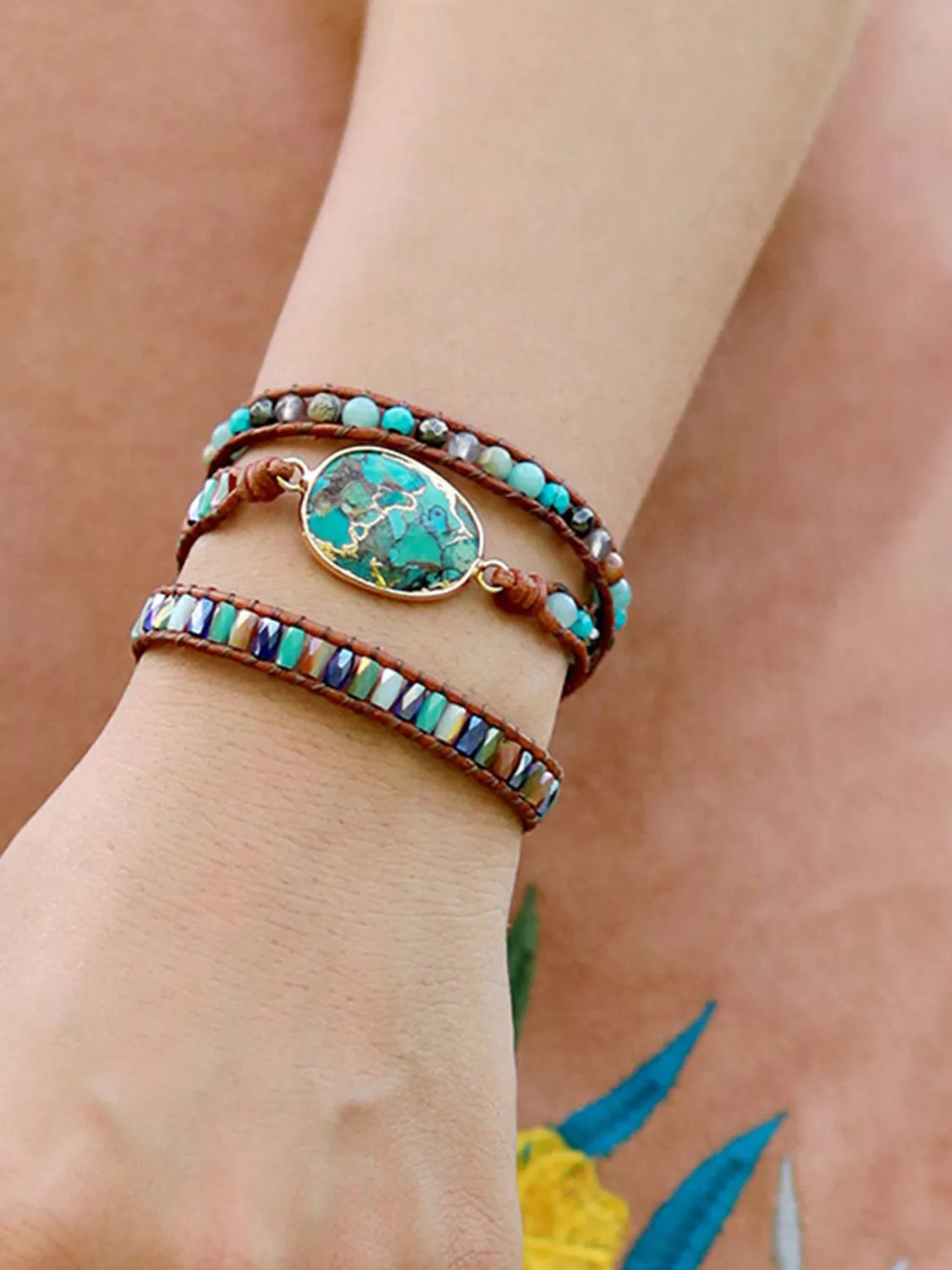 Triple-Layer Natural Stone Bracelet sold by Charming Charlie product image thumbnail 3