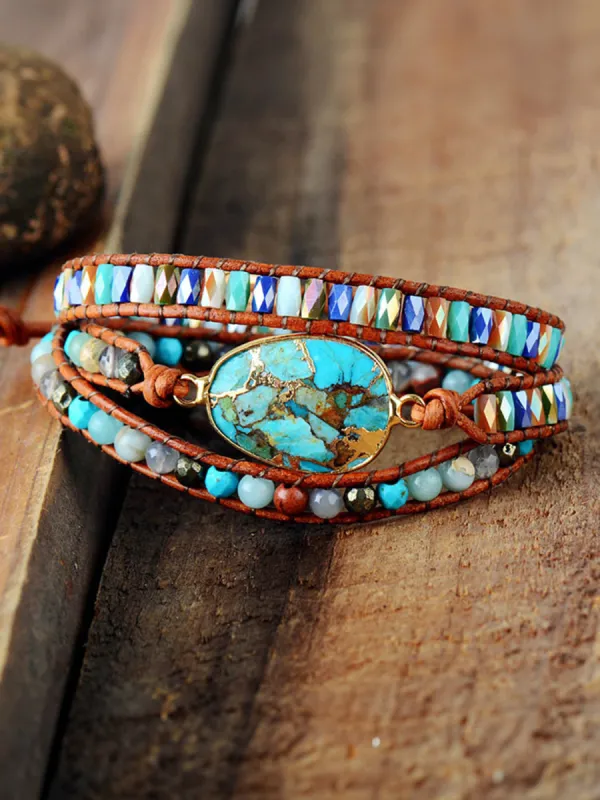 Triple-Layer Natural Stone Bracelet sold by Charming Charlie