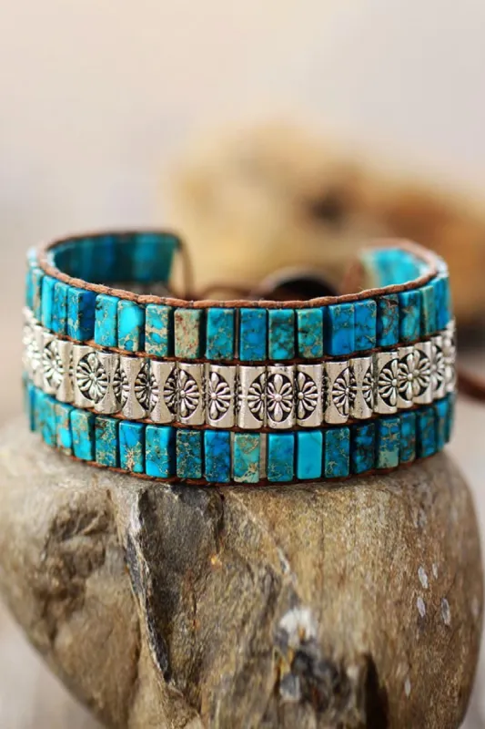Handmade Triple Layer Natural Stone Bracelet sold by Charming Charlie