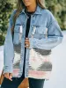 Collared Neck Dropped Shoulder Denim Jacket sold by Charming Charlie