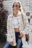 Plaid Curved Hem Dropped Shoulder Longline Shirt Jacket sold by Charming Charlie