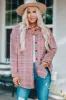 Plaid Curved Hem Dropped Shoulder Longline Shirt Jacket sold by Charming Charlie