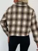 Plaid Button-Up Dropped Shoulder Shacket sold by Charming Charlie