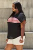 Sew In Love Shine Bright Full Size Center Mesh Sequin Top in Black/Mauve sold by Charming Charlie