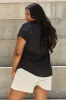 Sew In Love Shine Bright Full Size Center Mesh Sequin Top in Black/Mauve sold by Charming Charlie